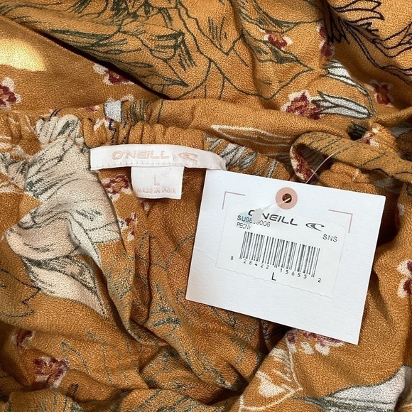 O'Neill Jumpsuit Size L Yellow Peony Print - Picture 6 of 7